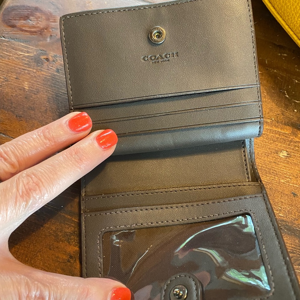 Coach yellow ochre wallet